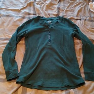 Women's thermal henley. Size S